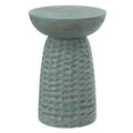 Willis Wooden Accent Table Teal Wash - WyndenHall: Mid-Century Modern, Mango Wood, Scratch-Resistant