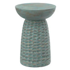 Willis Wooden Accent Table Teal Wash - WyndenHall: Mid-Century Modern, Mango Wood, Scratch-Resistant