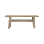 Table basse en orme recyclé, finition naturelle, 45,25"L x 16,75"H, aucun assemblage requis