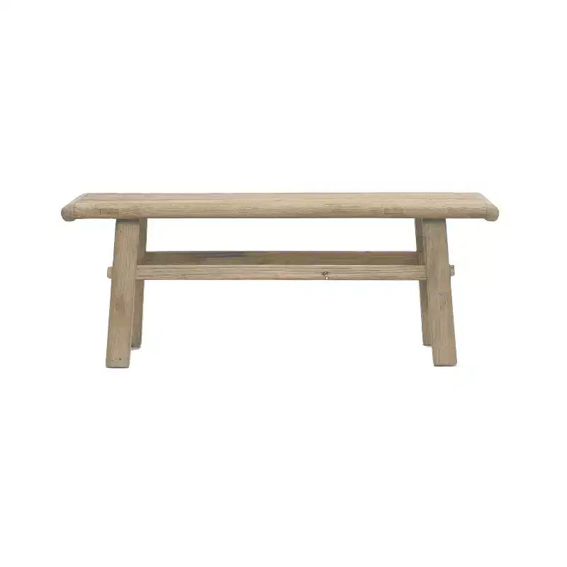 Table basse en orme recyclé, finition naturelle, 45,25"L x 16,75"H, aucun assemblage requis