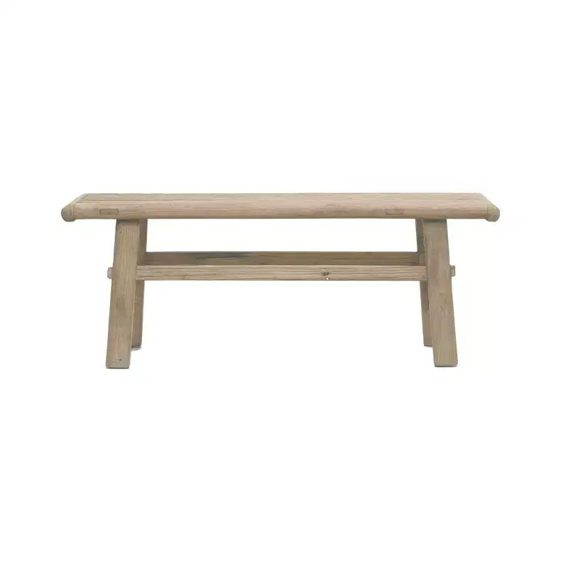 Table basse en orme recyclé, finition naturelle, 45,25"L x 16,75"H, aucun assemblage requis