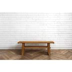 Table basse en orme recyclé, finition naturelle, 45,25"L x 16,75"H, aucun assemblage requis