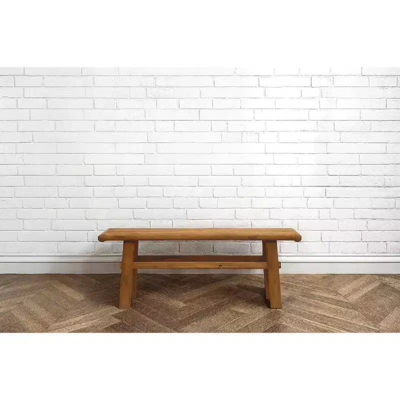 Table basse en orme recyclé, finition naturelle, 45,25"L x 16,75"H, aucun assemblage requis