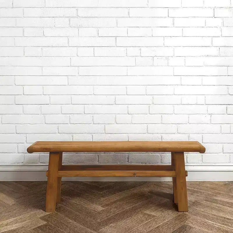 Table basse en orme recyclé, finition naturelle, 45,25"L x 16,75"H, aucun assemblage requis
