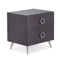 Acme Furniture 20" Elms Accent Table Espresso: MDF Construction, Wood Veneer Top, Drawer Storage, No Tools Assembly