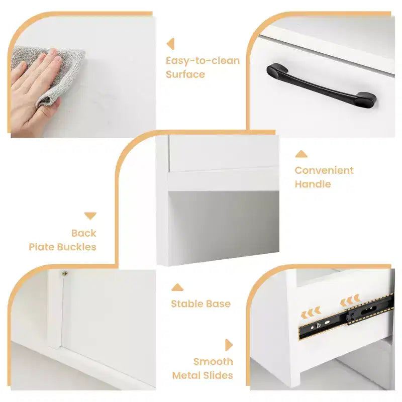 Meuble TV moderne de 41 po pour téléviseurs de 55 po, 3 compartiments ouverts, 1 tiroir, blanc, 160 lb