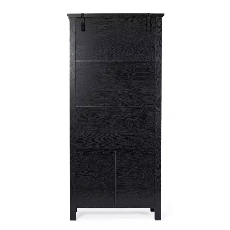 Bibliothèque de ferme moderne avec portes d'armoire en verre trempé, 3 étagères, 90 kg
