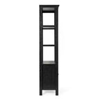 Bibliothèque de ferme moderne avec portes d'armoire en verre trempé, 3 étagères, 90 kg