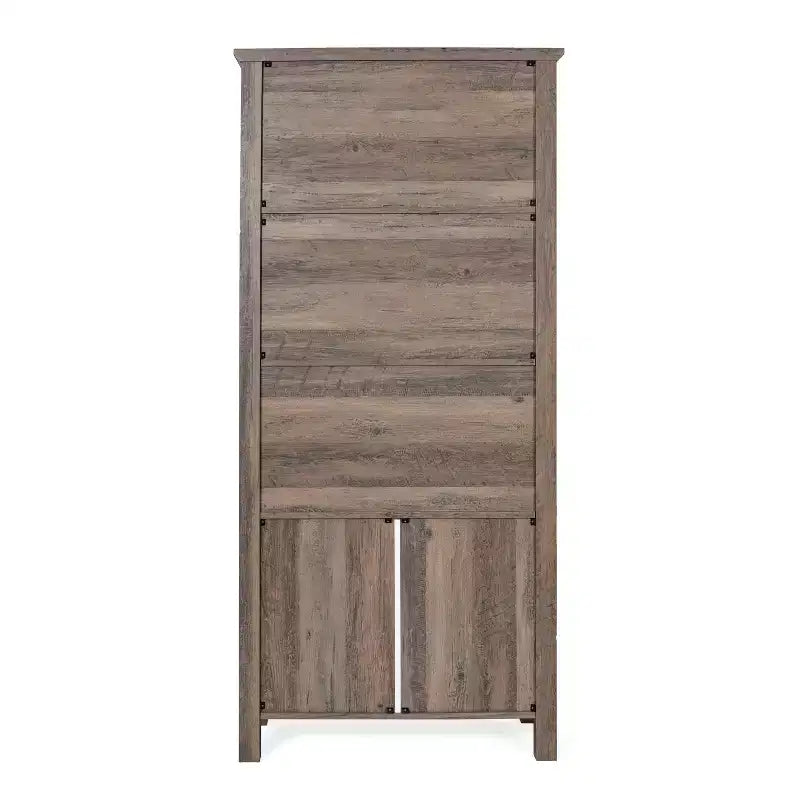 Bibliothèque de ferme moderne avec portes d'armoire en verre trempé, 3 étagères, 90 kg