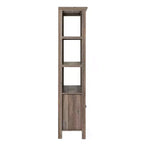 Bibliothèque de ferme moderne avec portes d'armoire en verre trempé, 3 étagères, 90 kg
