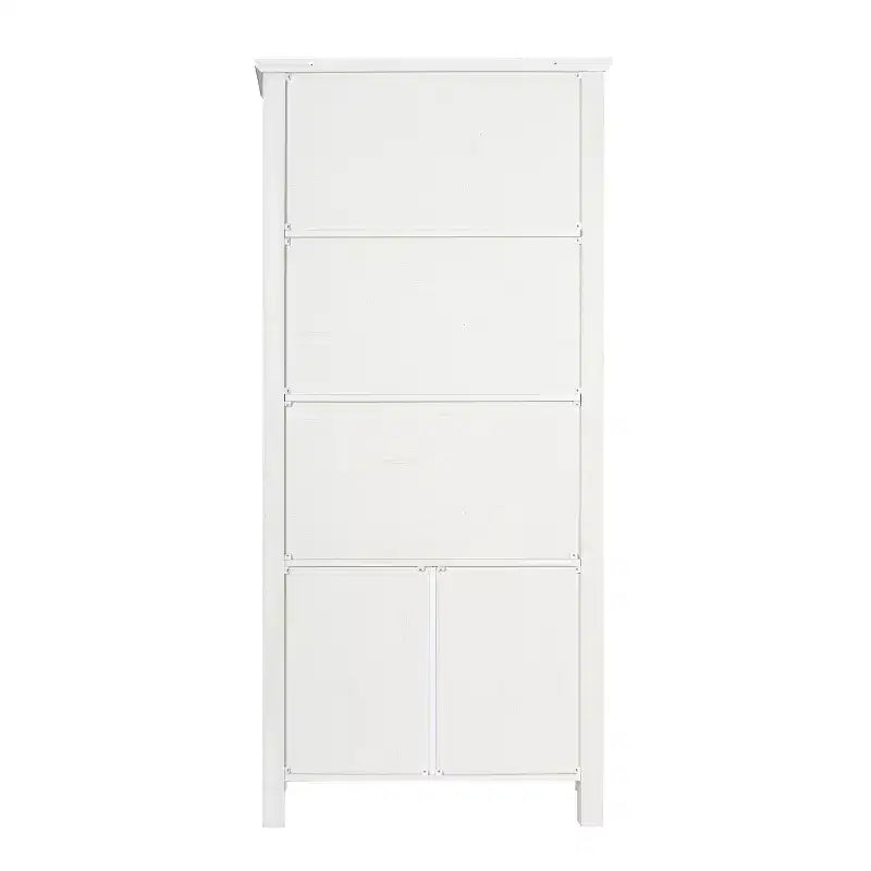 Bibliothèque de ferme moderne avec portes d'armoire en verre trempé, 3 étagères, 90 kg