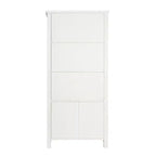 Bibliothèque de ferme moderne avec portes d'armoire en verre trempé, 3 étagères, 90 kg