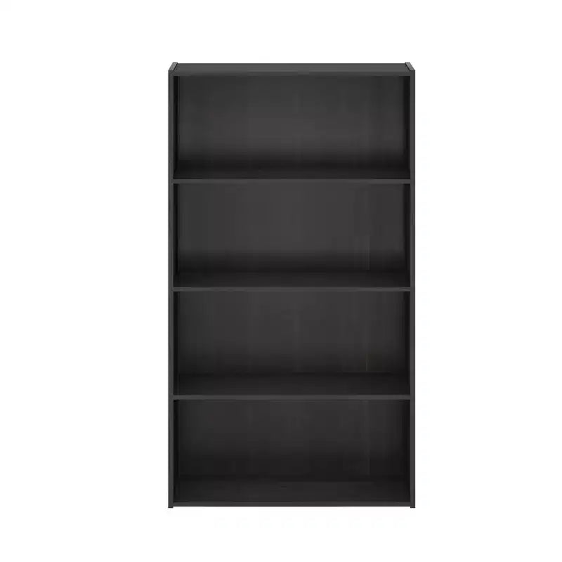 Étagère ouverte à 4 compartiments, espresso, panneau de particules, 105,9 cm H x 59,9 cm L