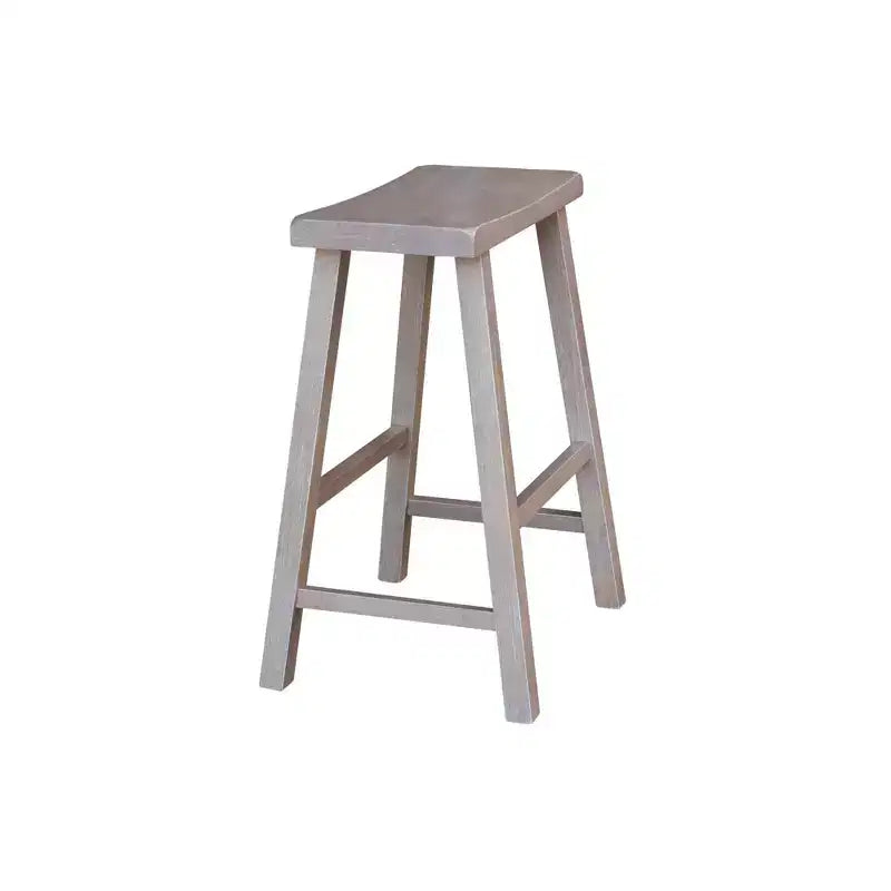 Tabouret de bar selle, hauteur comptoir, en bois d'hévéa, sans dossier ni accoudoirs, H 61 cm