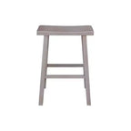 Tabouret de bar selle, hauteur comptoir, en bois d'hévéa, sans dossier ni accoudoirs, H 61 cm