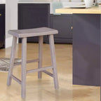 Tabouret de bar selle, hauteur comptoir, en bois d'hévéa, sans dossier ni accoudoirs, H 61 cm