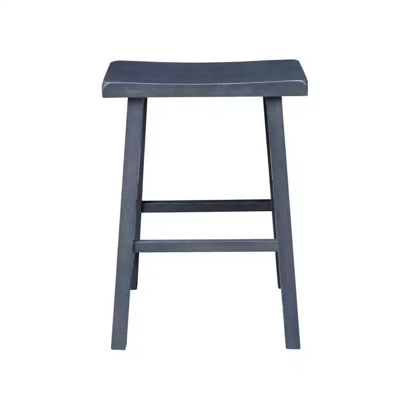 Tabouret de bar selle, hauteur comptoir, en bois d'hévéa, sans dossier ni accoudoirs, H 61 cm
