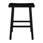 Tabouret de bar selle, hauteur comptoir, en bois d'hévéa, sans dossier ni accoudoirs, H 61 cm