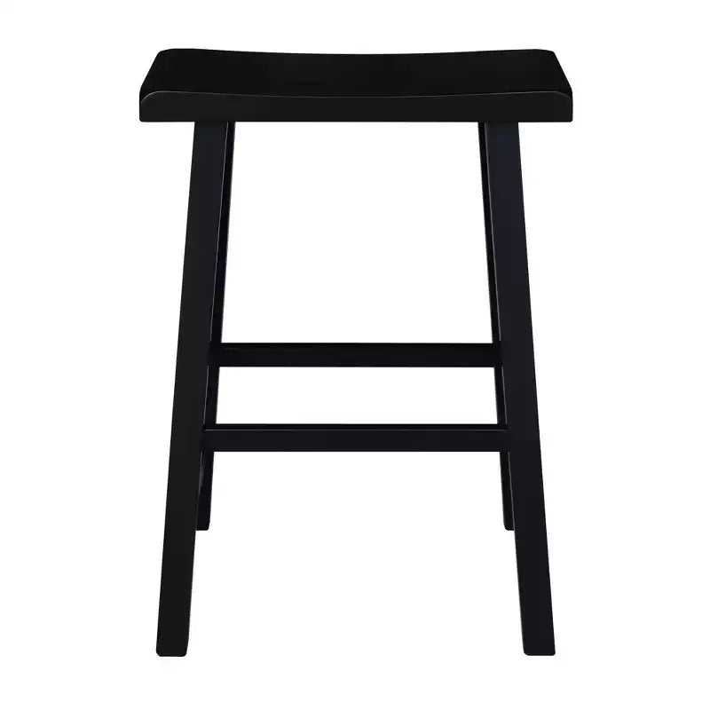 Tabouret de bar selle, hauteur comptoir, en bois d'hévéa, sans dossier ni accoudoirs, H 61 cm