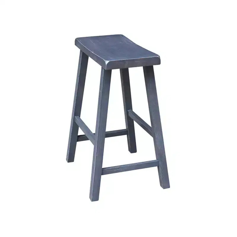 Tabouret de bar selle, hauteur comptoir, en bois d'hévéa, sans dossier ni accoudoirs, H 61 cm