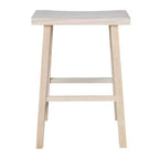 Tabouret de bar selle, hauteur comptoir, en bois d'hévéa, sans dossier ni accoudoirs, H 61 cm