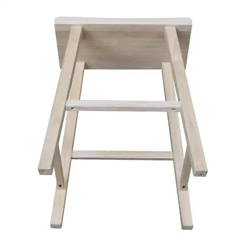 Tabouret de bar selle, hauteur comptoir, en bois d'hévéa, sans dossier ni accoudoirs, H 61 cm