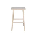 Tabouret de bar selle, hauteur comptoir, en bois d'hévéa, sans dossier ni accoudoirs, H 61 cm
