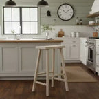 Tabouret de bar selle, hauteur comptoir, en bois d'hévéa, sans dossier ni accoudoirs, H 61 cm