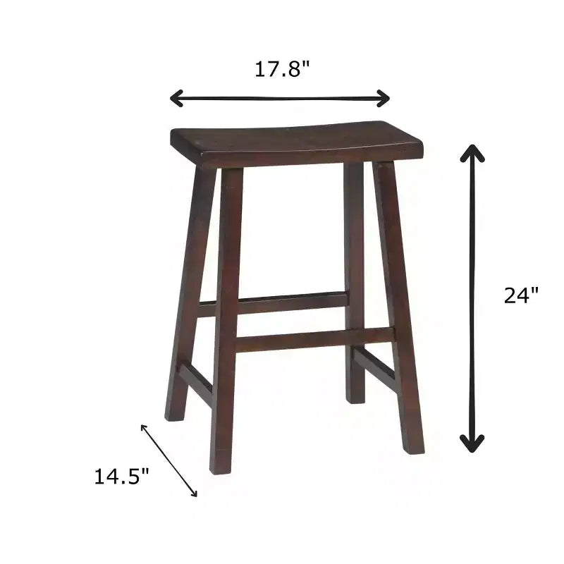 Tabouret de bar selle, hauteur comptoir, en bois d'hévéa, sans dossier ni accoudoirs, H 61 cm