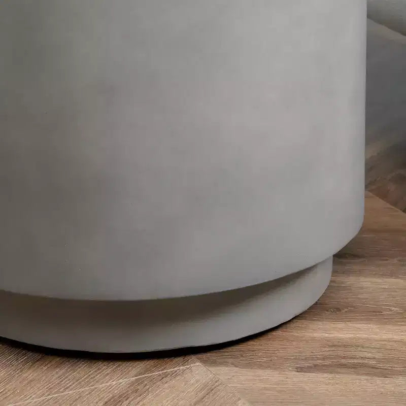 Table d'appoint ronde en béton avec pieds réglables, pour l'intérieur/l'extérieur