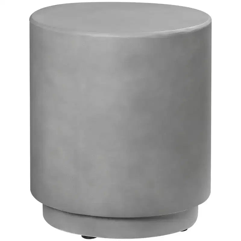 Table d'appoint ronde en béton avec pieds réglables, pour l'intérieur/l'extérieur