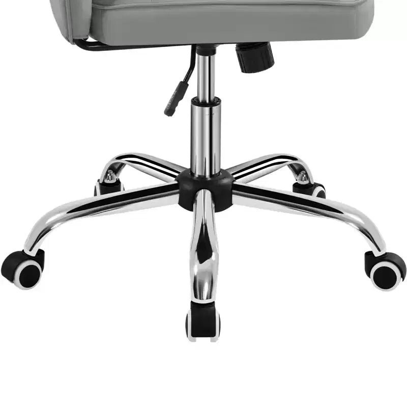 Chaise de bureau moderne sans accoudoirs en similicuir, capacité de 136 kg