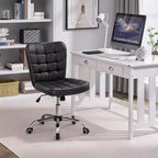 Chaise de bureau moderne sans accoudoirs en similicuir, capacité de 136 kg