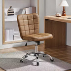 Chaise de bureau moderne sans accoudoirs en similicuir, capacité de 136 kg