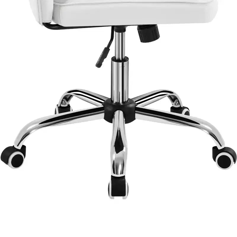 Chaise de bureau moderne sans accoudoirs en similicuir, capacité de 136 kg