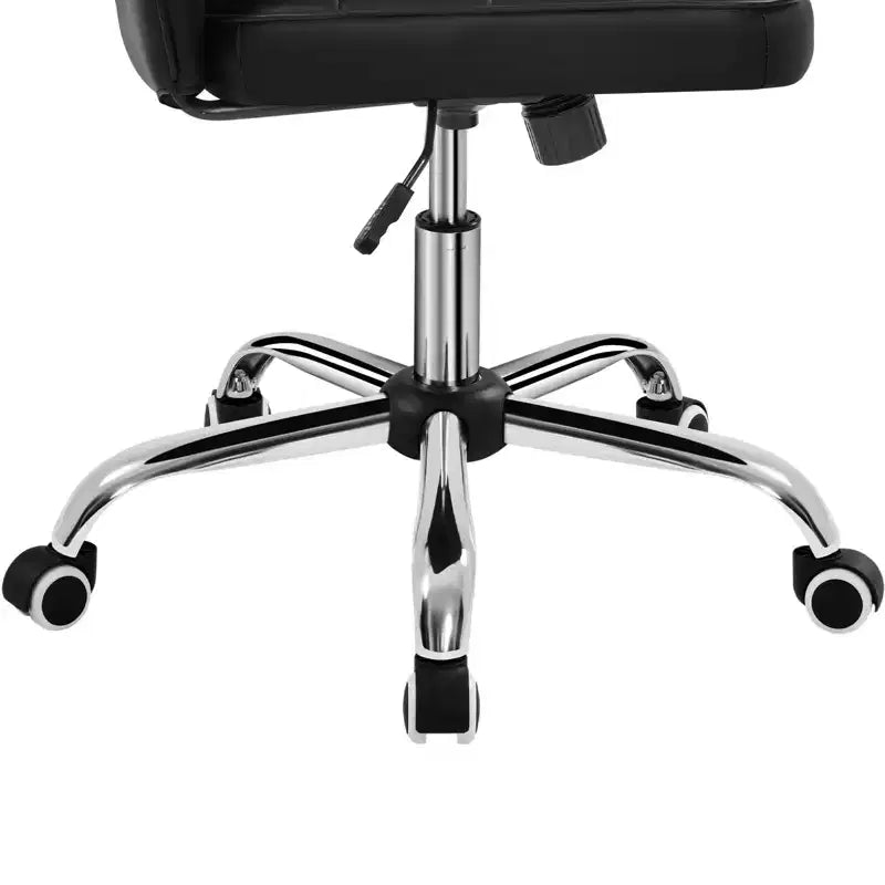 Chaise de bureau moderne sans accoudoirs en similicuir, capacité de 136 kg