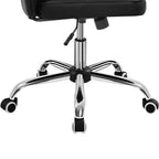 Chaise de bureau moderne sans accoudoirs en similicuir, capacité de 136 kg