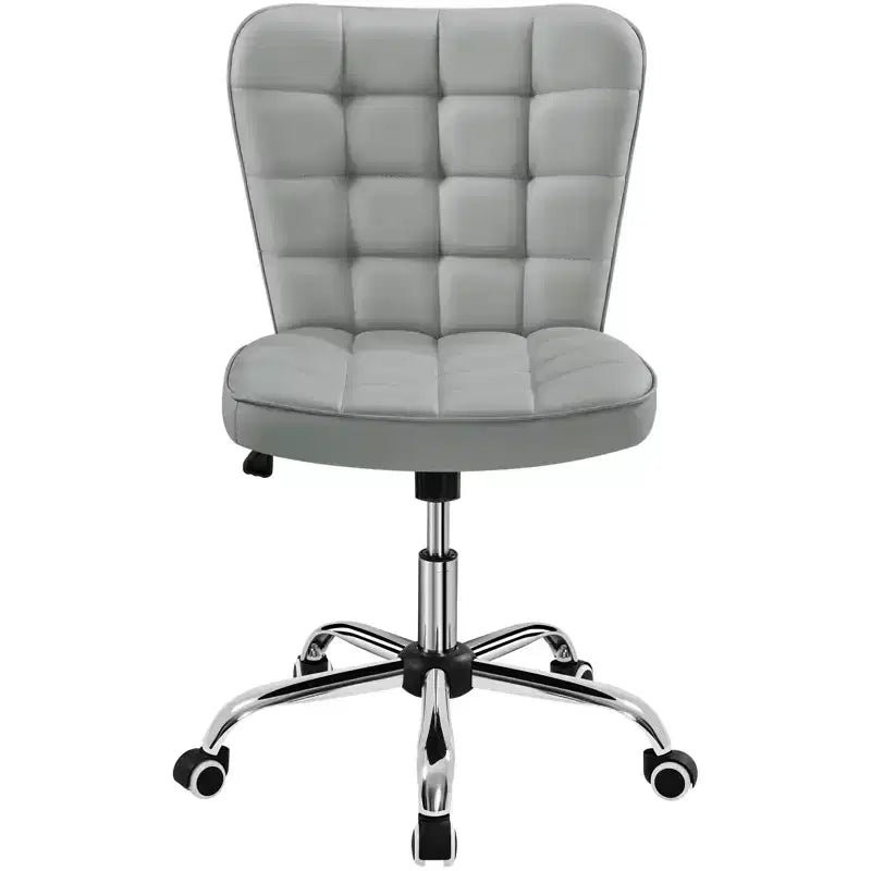 Chaise de bureau moderne sans accoudoirs en similicuir, capacité de 136 kg