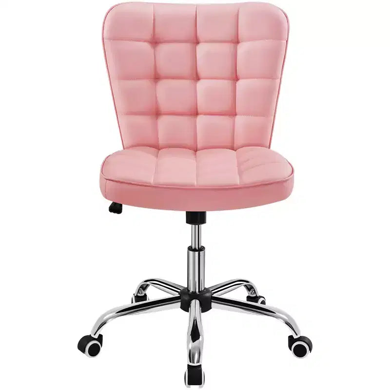 Chaise de bureau moderne sans accoudoirs en similicuir, capacité de 136 kg