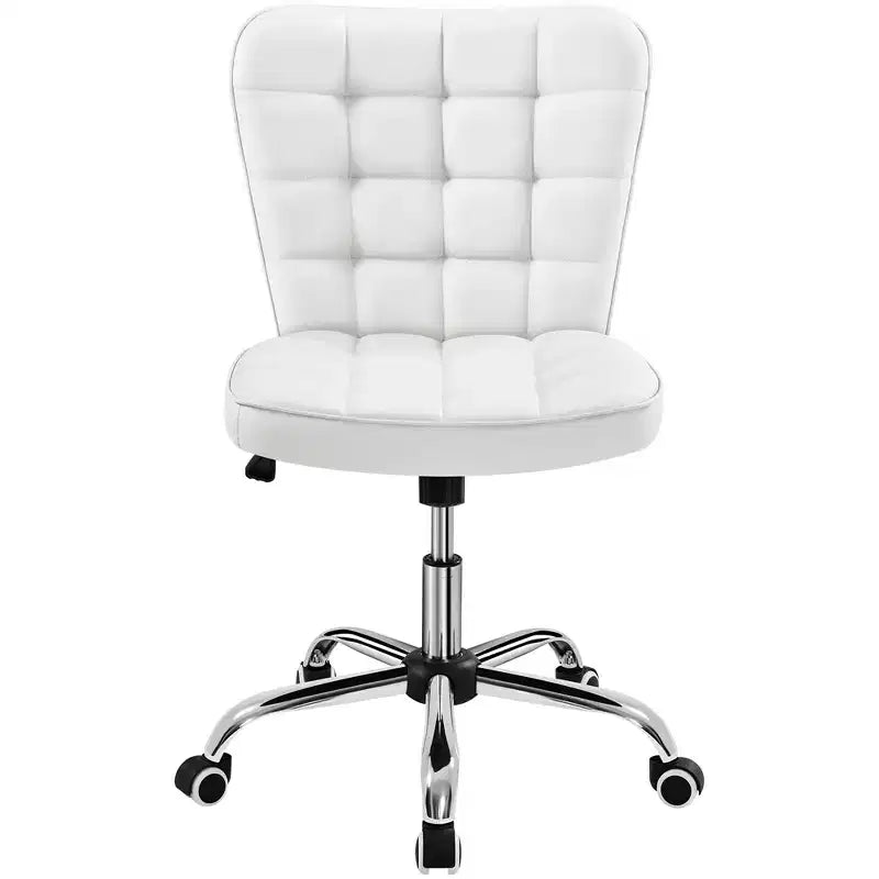 Chaise de bureau moderne sans accoudoirs en similicuir, capacité de 136 kg