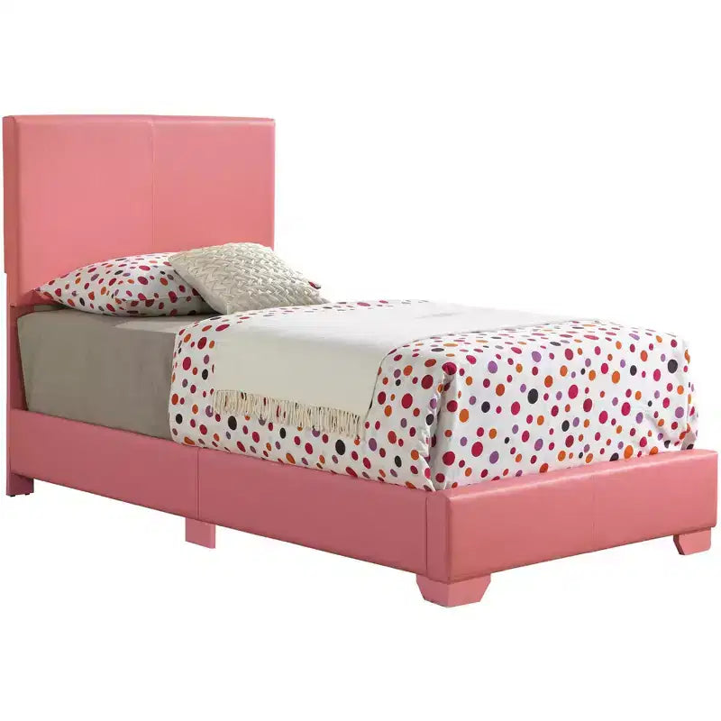 Passion Furniture Aaron Upholstered Twin Panel Bed