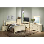 Lit king-size en bois Sleigh avec haut pied de lit, design classique, sommier tapissier requis
