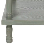 Table d'appoint carrée à 3 niveaux, bois d'orme gris cendré, style traditionnel, intérieur