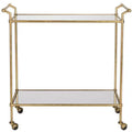 Felicity Bar Cart - FOX2558A - Gold/Mirror - Safavieh