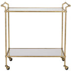 Felicity Bar Cart - FOX2558A - Gold/Mirror - Safavieh