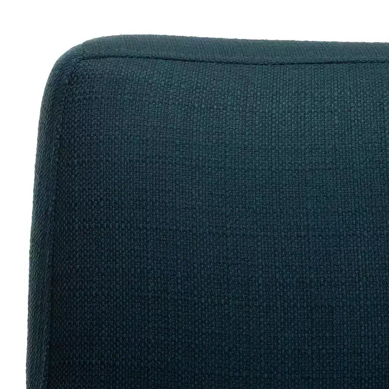 Fauteuil touffeté en lin, revêtement en polyester, structure en bois, capacité de 125 kg, gris ardoise