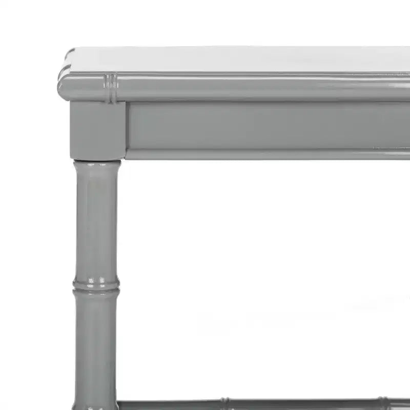Table d'appoint carrée, MDF gris, style côtier, 56 cm H x 49,5 cm L, capacité 13,6 kg
