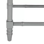 Table d'appoint carrée, MDF gris, style côtier, 56 cm H x 49,5 cm L, capacité 13,6 kg