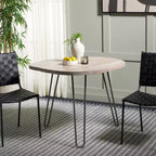 Table à manger en bois Mid-Century Modern, plateau libre, 4 places, 100 cm L x 90 cm P