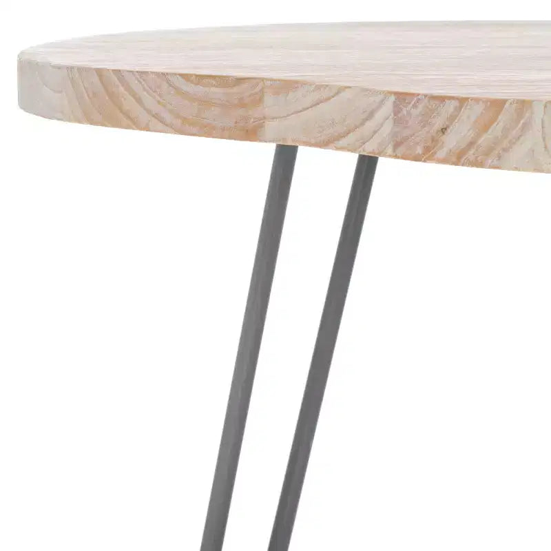 Table à manger en bois Mid-Century Modern, plateau libre, 4 places, 100 cm L x 90 cm P